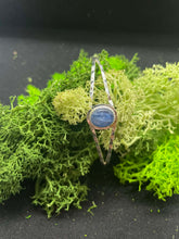 Load image into Gallery viewer, Small Diamond Single Split Cuff Bracelet w 8X10 Blue Kyanite