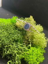 Load image into Gallery viewer, Small Diamond Single Split Cuff Bracelet w 8X10 Blue Kyanite