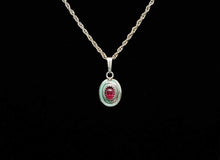 Load image into Gallery viewer, Stone 5X7 Platform Serrated Pendant